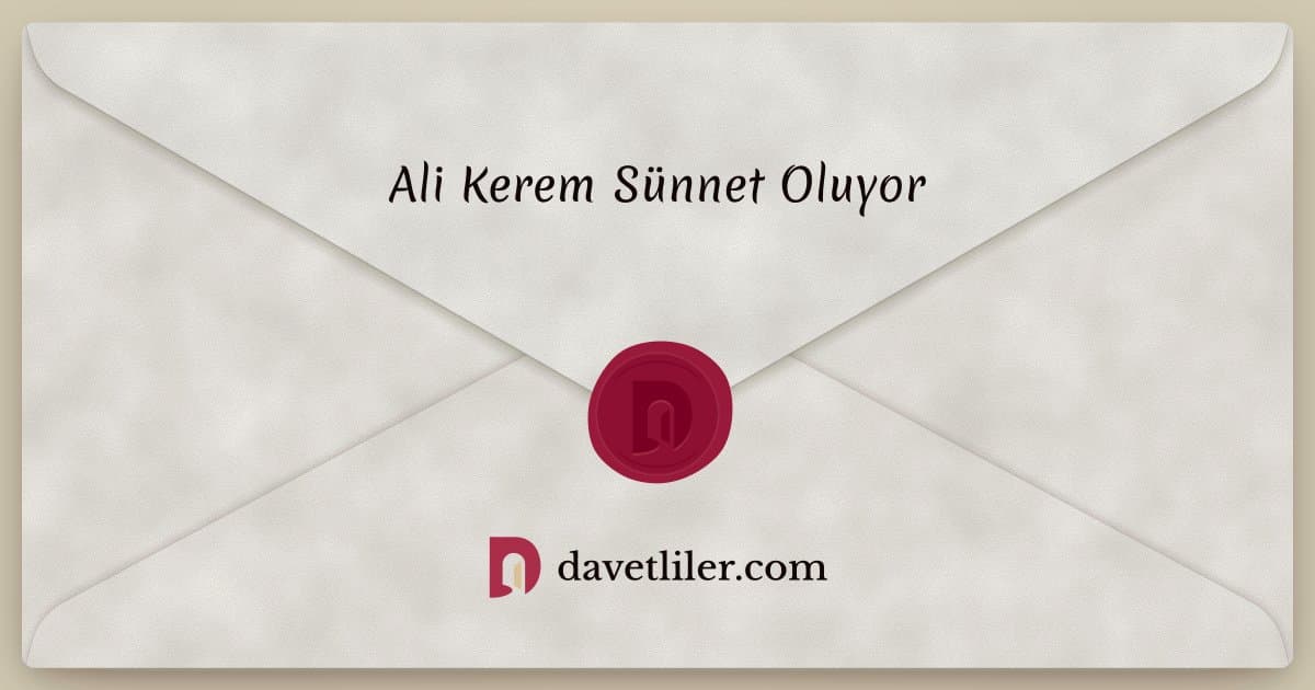 “Davetiye” paketinde dijital davetiye bağlantı önizlemesi: Klasik zarf
