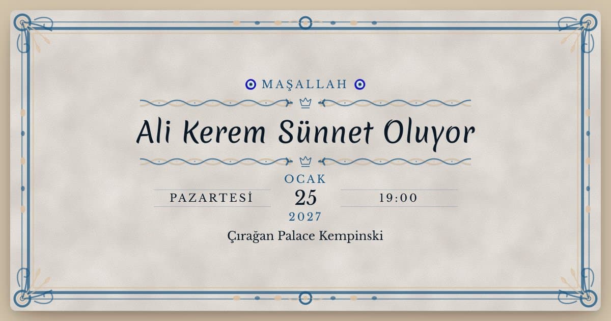 “Davetiye+” paketinde dijital davetiye bağlantı önizlemesi: Davetiye kapağı